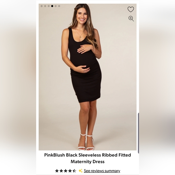 Pinkblush Maternity Ribbed Fitted Dress - Picture 8 of 12